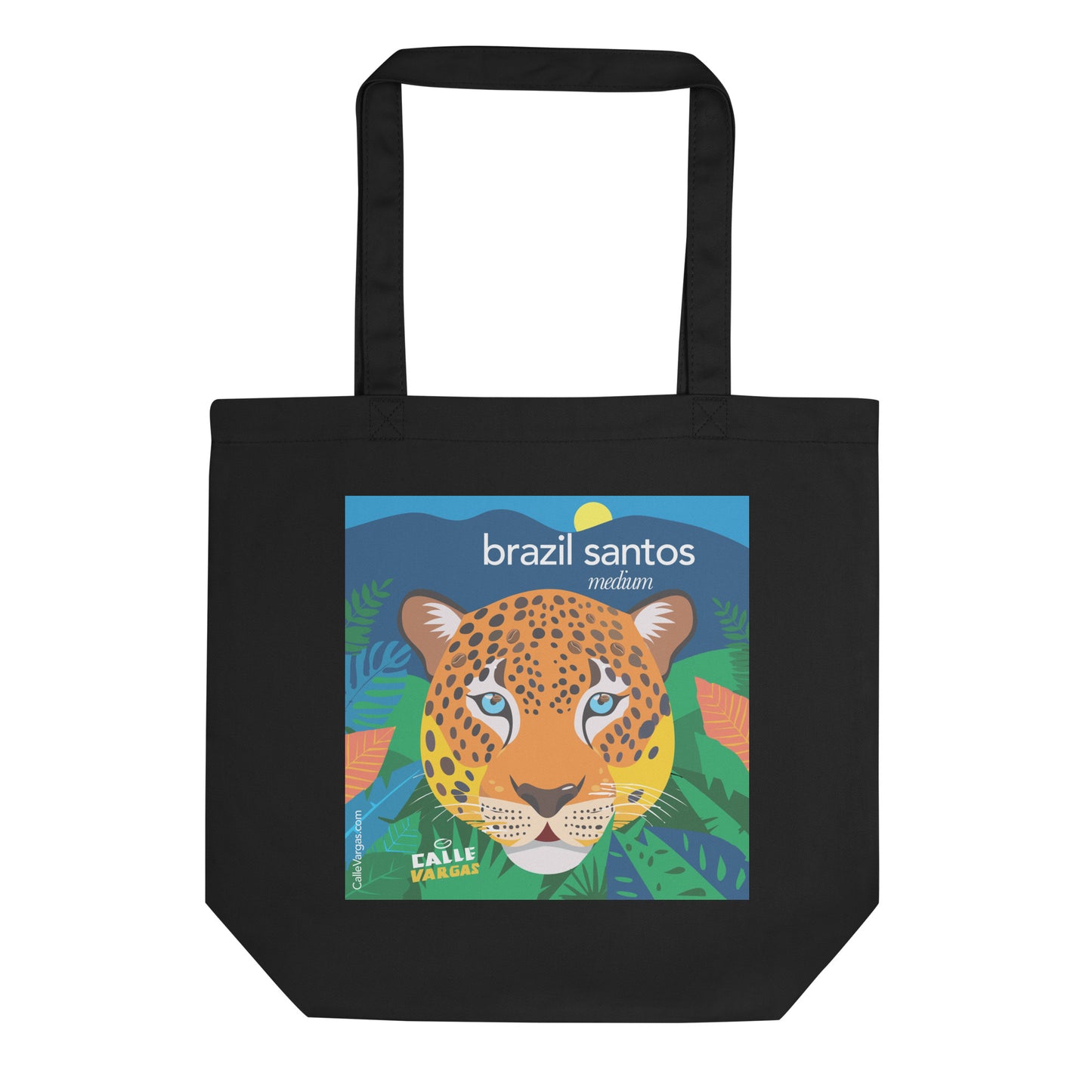 Calle Vargas Dual-Sided Eco Tote Bag (Jaguar & Hummingbird)