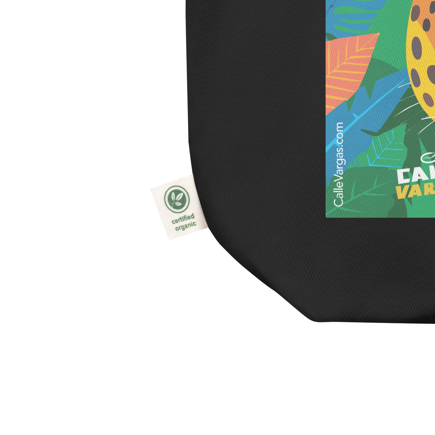 Calle Vargas Dual-Sided Eco Tote Bag (Jaguar & Hummingbird)