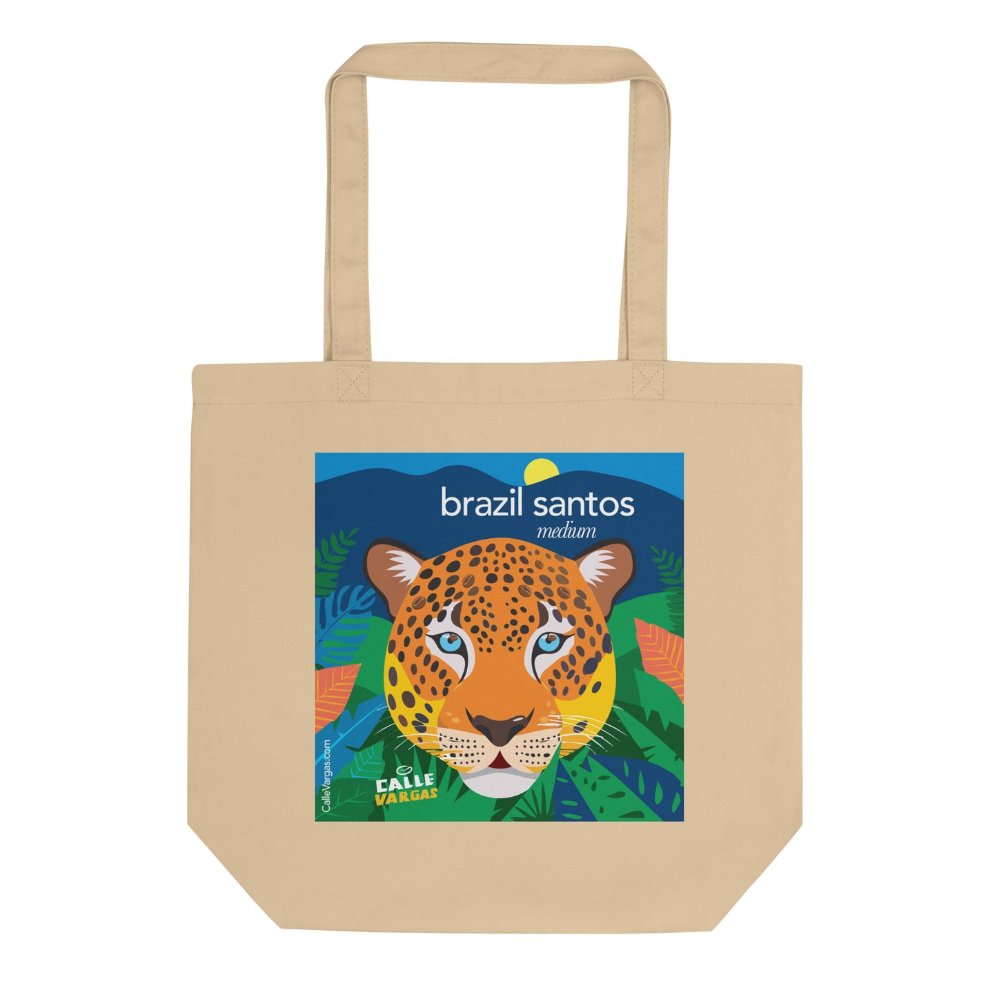 Calle Vargas Dual-Sided Eco Tote Bag (Jaguar & Hummingbird)