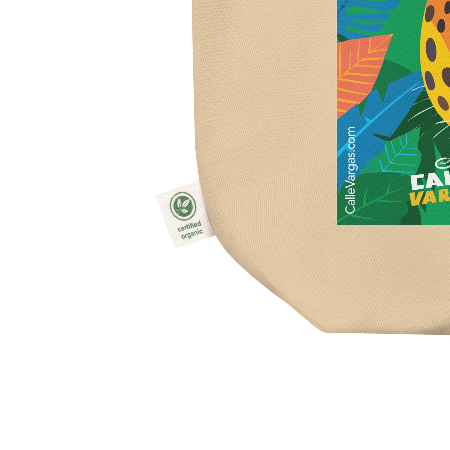 Calle Vargas Dual-Sided Eco Tote Bag (Jaguar & Hummingbird)