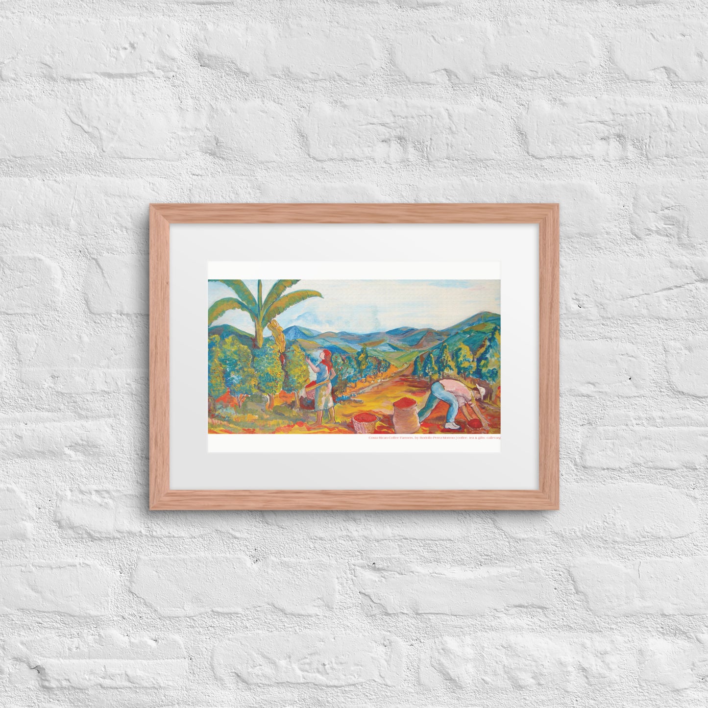 Costa Rican Coffee Farmers Framed Print by Rodolfo Perez-Moreno
