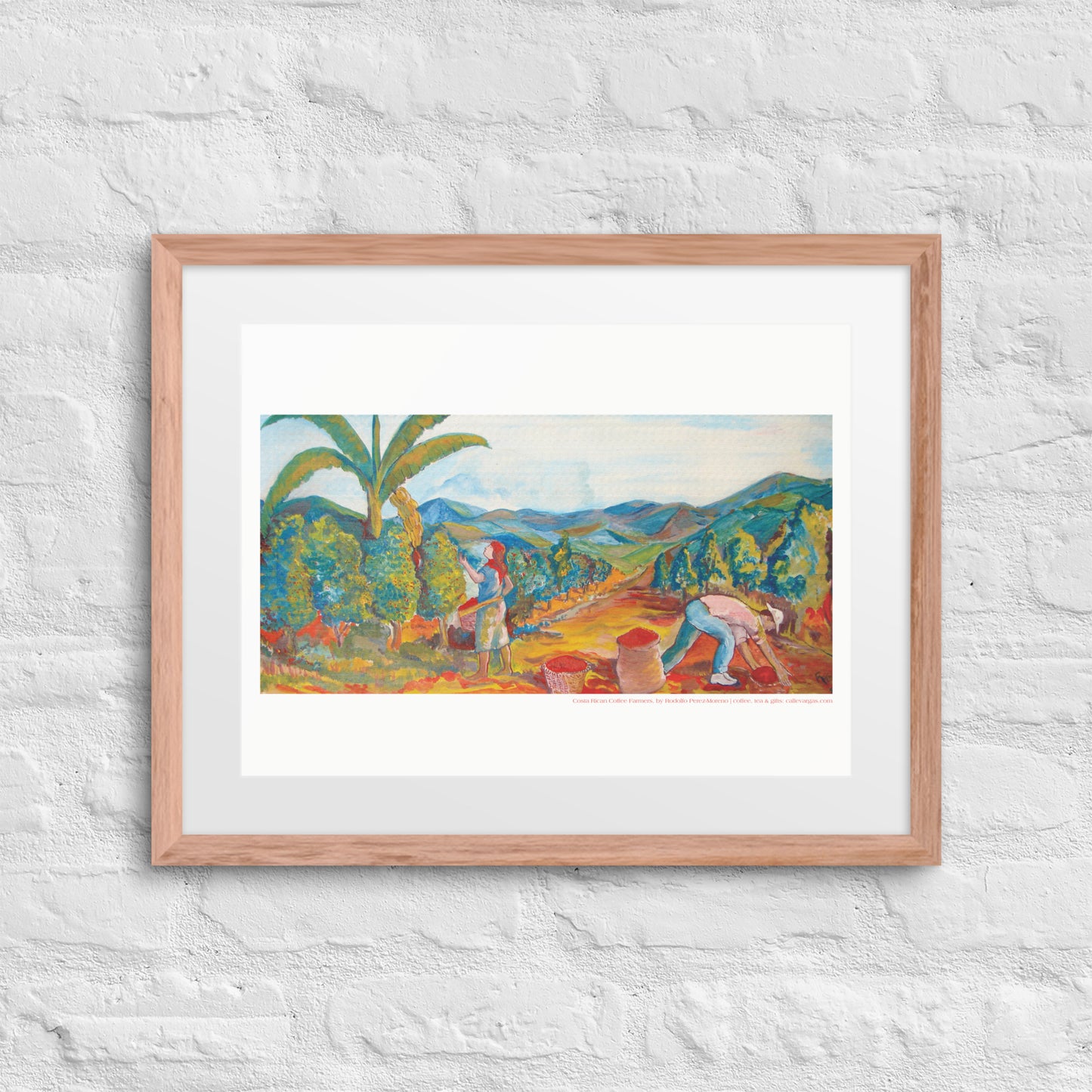 Costa Rican Coffee Farmers Framed Print by Rodolfo Perez-Moreno