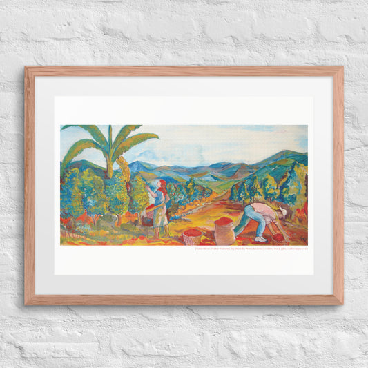 Costa Rican Coffee Farmers Framed Print by Rodolfo Perez-Moreno