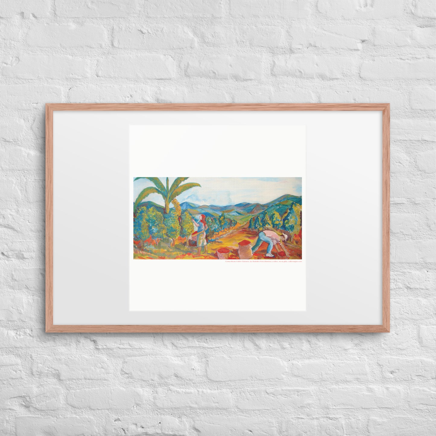 Costa Rican Coffee Farmers Framed Print by Rodolfo Perez-Moreno