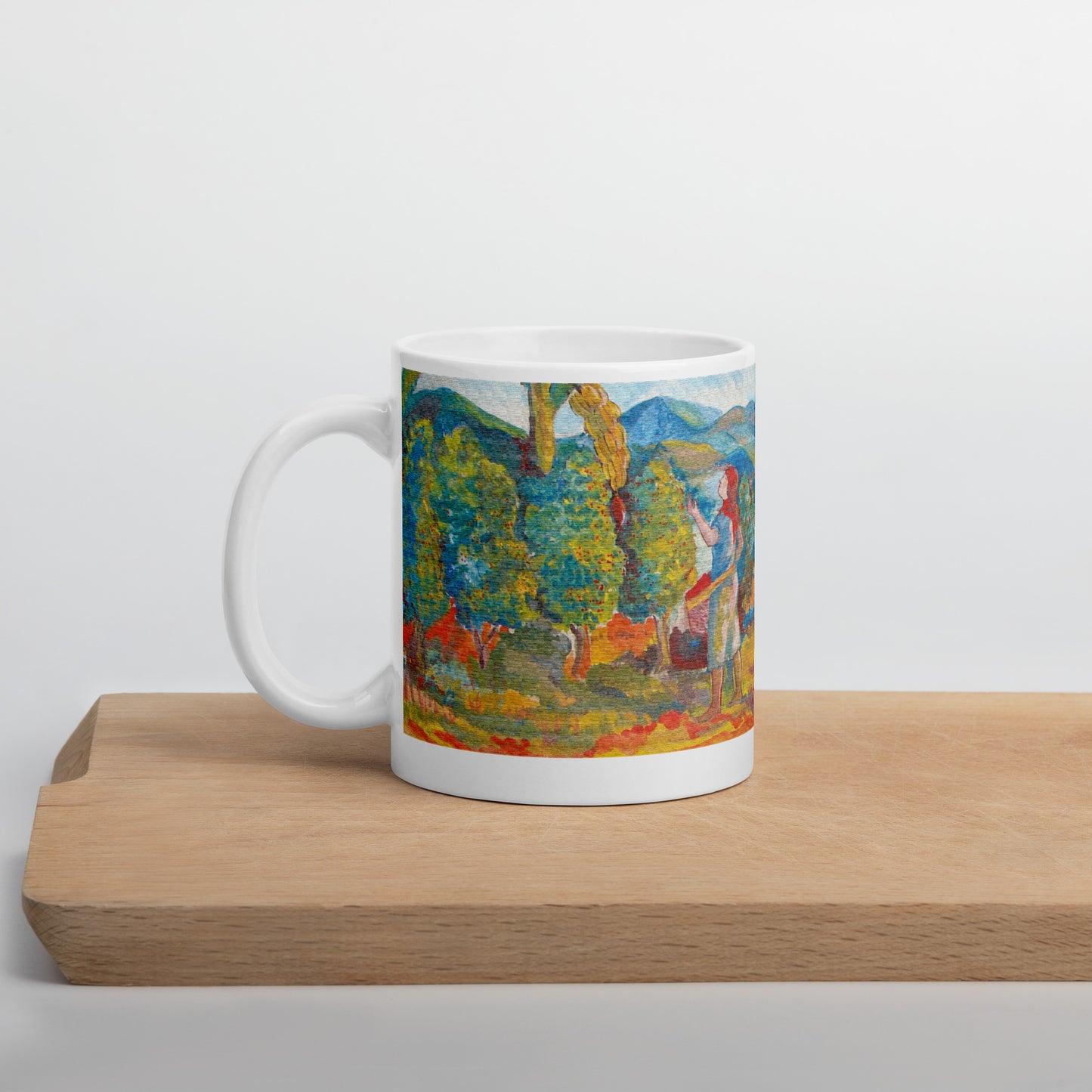 Costa Rican Coffee Farmers White glossy mug by Rodolfo Perez-Moreno